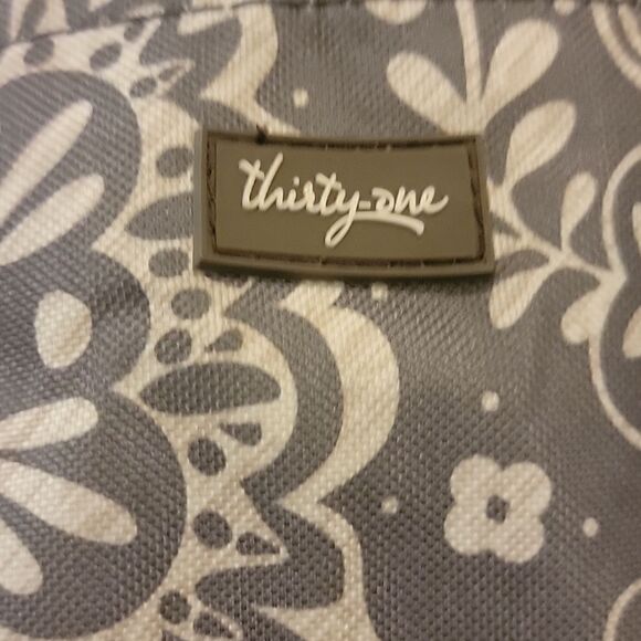 THIRTY-ONE BROWN DAMASK MEDIUM ORGANIZING UTILITY TOTE BAG - Picture 5 of 13